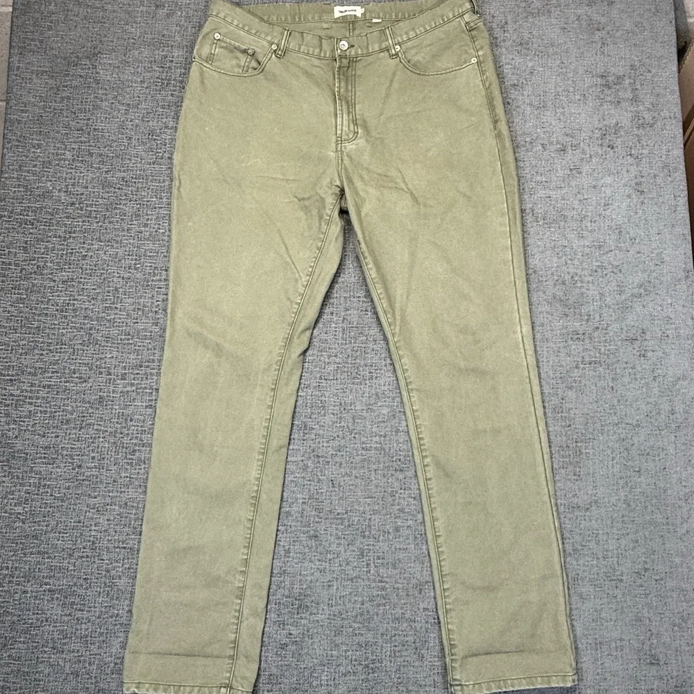 Taylor Stitch Democratic Foundation Pant Mens 38 Olive Organic Cotton Chino